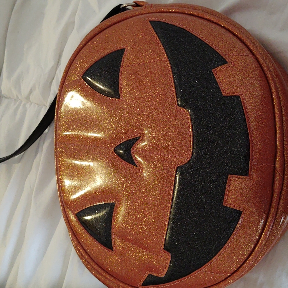Love Pain and Stitches Orange Glitter with Black Glitter face